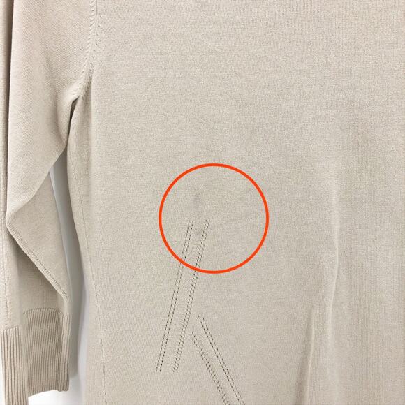 Carlisle Sweater Womens Small Cream Silk Blend Crew Neck Ribbed Trim Pullover - Picture 3 of 8